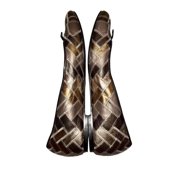 Cole Haan Brown Leather Patchwork Slip On Flats Women's Size 8.5B - Picture 9 of 10